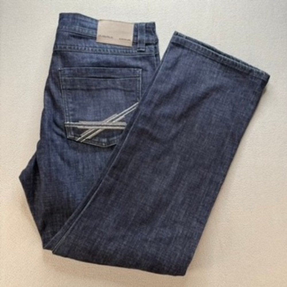 TK Axel Jeans Men 36x32 Blue Slim Boot‎ Denim Pants Stretch Dark Wash Modern